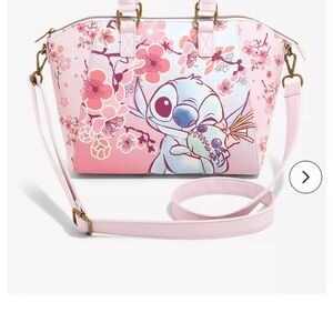 Loungefly Pink Floral Stitch Crossbody Bag